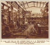 99128 Gezicht op de uitgebrande Utrechtse Machinefabriek van Frans Smulders (Croeselaan 6) te Utrecht.N.B. In ca. 1936 ...